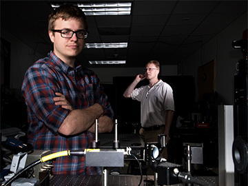 two men in laser lab