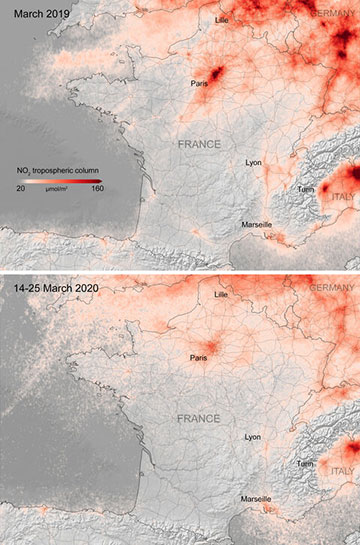 satellite images of France