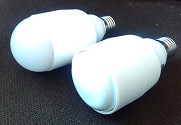 photo of light bulb prototypes