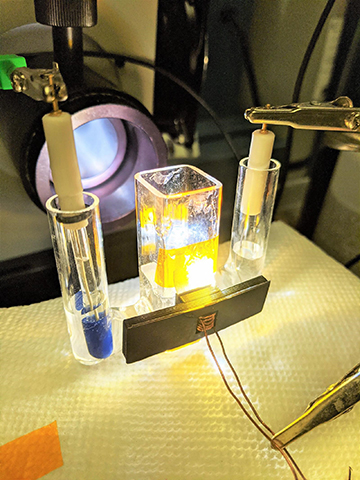 Lab photo of apparatus