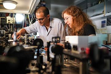 Technion students in lab