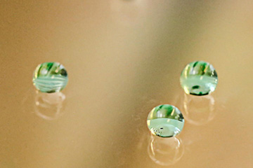 three water droplets