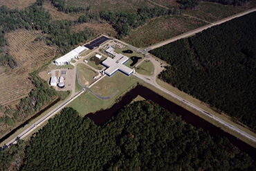 aerial view of LIGO Livingston