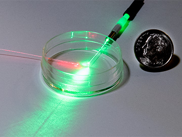 petri dish with laser beams