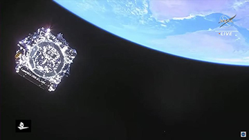 Webb spacecraft - photo of last view from rocket