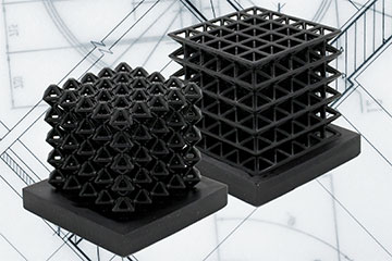 3D-printed crystalline lattice structures