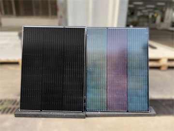 Colorful Solar Panels via Photonic Glass
