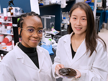 Women with hydrogel sample