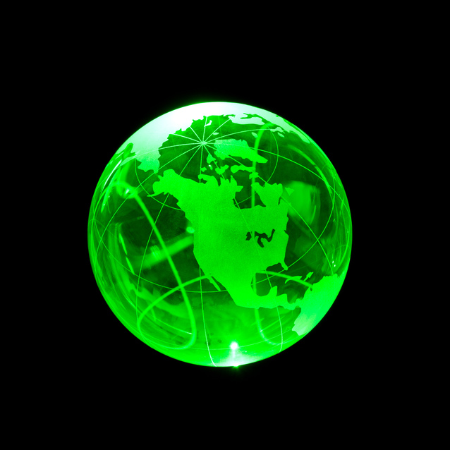 Green Glass Globe