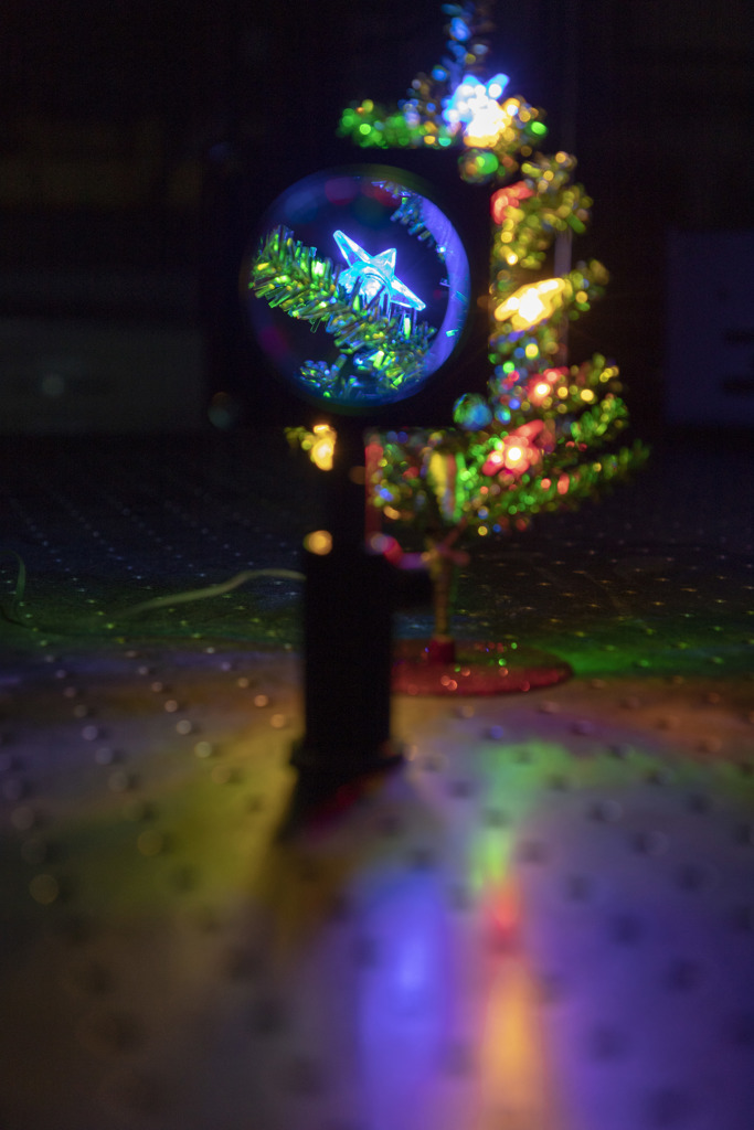 Christmas Tree on an optical table