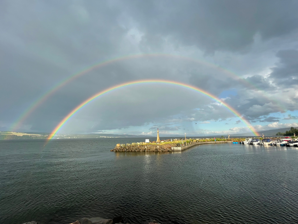 Rainbow over Lake Mjøsa