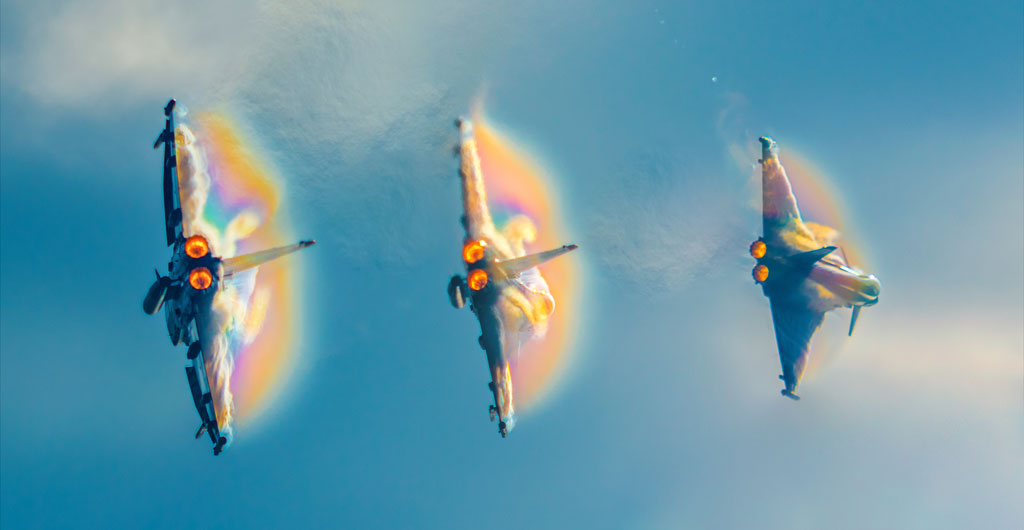 Fighter Jet Rainbow Vapor